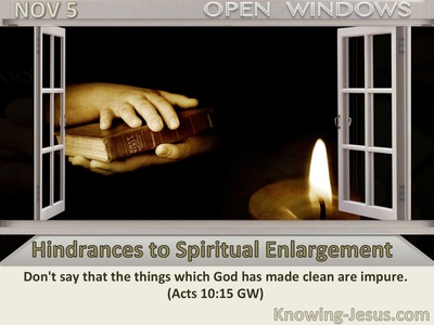 Hindrances to Spiritual Enlargement
